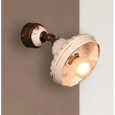 APPLIQUE SPOT RUSTICA IN TERRACOTTA E OTTONE MADE IN ITALY DELLA IMAS IMAS - Cristalensi Shop Online
