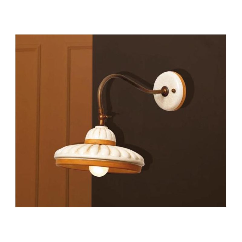 APPLIQUE RUSTICA IN TERRACOTTA E OTTONE MADE IN ITALY DELLA IMAS IMAS - Cristalensi Shop Online