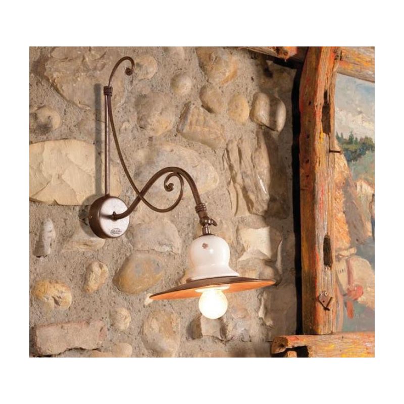 APPLIQUE IN CERAMICA E FERRO FORGIATO A MANO CON SNODO MADE IN ITALY DELLA IMAS IMAS - Cristalensi Shop Online