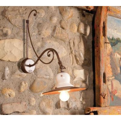 APPLIQUE IN CERAMICA E FERRO FORGIATO A MANO CON SNODO MADE IN ITALY DELLA IMAS IMAS - Cristalensi Shop Online