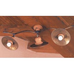 PLAFONIERA A BINARIO RUSTICO IN OTTONE INVECCHIATO PRODOTTO IN ITALIA DALLA IMAS IMAS - Cristalensi Shop Online 2