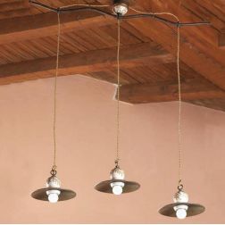 LAMPADARIO A BILANCIERE RUSTICO IN OTTONE INVECCHIATO PRODOTTO IN ITALIA DALLA IMAS IMAS - Cristalensi Shop Online 2