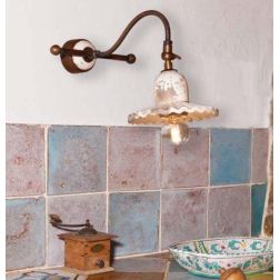 APPLIQUE RUSTICA CON SNODO IN TERRACOTTA E OTTONE MADE IN ITALY DELLA IMAS IMAS - Cristalensi Shop Online 2