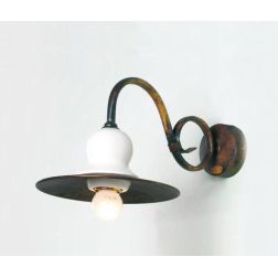 APPLIQUE STILE RUSTICO IN OTTONE INVECCHIATO E CERAMICA MADE IN ITALY IMAS - Cristalensi Shop Online 2