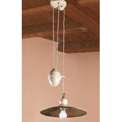 SALISCENDI IN OTTONE INVECCHIATO E TERRACOTTA STILE RUSTICO PRODOTTO IN ITALIA IMAS - Cristalensi Shop Online 2