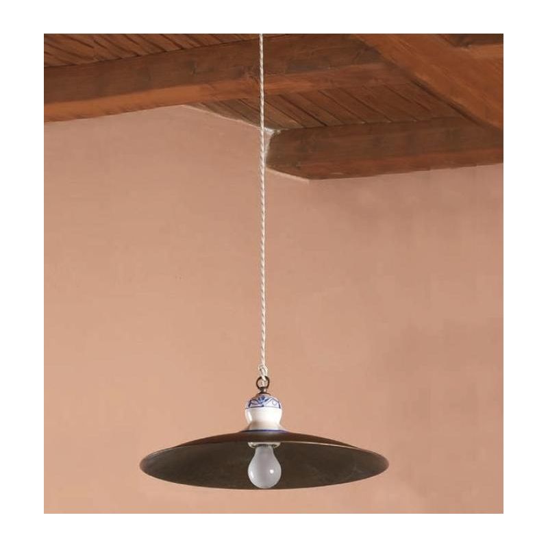 SOSPENSIONE IN OTTONE INVECCHIATO STILE RUSTICO PRODOTTO IN ITALIA DALLA IMAS IMAS - Cristalensi Shop Online