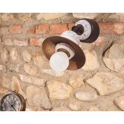 SPOT IN TERRACOTTA E OTTONE IN STILE RUSTICO PRODOTTO IN ITALIA DALLA IMAS IMAS - Cristalensi Shop Online 2