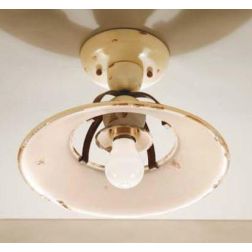 PLAFONIERA VINTAGE IN TERRACOTTA DECORATA A MANO MADE IN ITALY DELLA IMAS IMAS - Cristalensi Shop Online 2