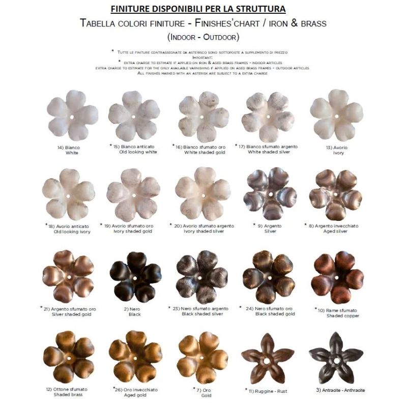 SOSPENSIONE RUSTICA IN TERRACOTTA DECORATA E FERRO FORGIATO A MANO MADE IN ITALY DELLA IMAS IMAS - Cristalensi Shop Online