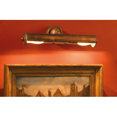 SPOT IN STILE RUSTICO SOPRA SPECCHIO O QUADRO IN OTTONE INVECCHIATO DELLA IMAS IMAS - Cristalensi Shop Online