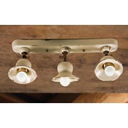 PLAFONIERA 3 LUCI STILE RUSTICO IN TERRACOTTA DECORATA A MANO CON SNODI DELLA IMAS IMAS - Cristalensi Shop Online 2