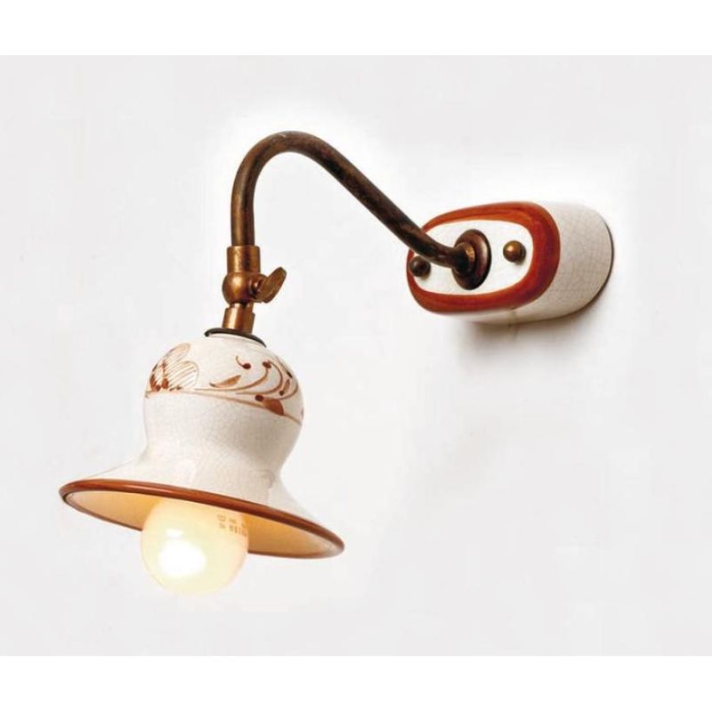 APPLIQUE CON SNODO IN STILE RUSTICO IN TERRACOTTA E OTTONE INVECCHIATO DELLA IMAS IMAS - Cristalensi Shop Online