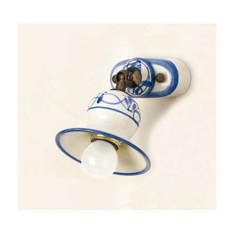 SPOT IN STILE RUSTICO CON SNODO IN TERRACOTTA DECORATA A MANO DELLA IMAS IMAS - Cristalensi Shop Online