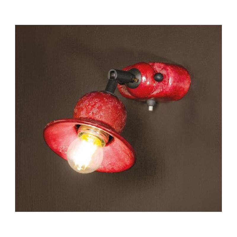 SPOT STILE RUSTICO CON SNODO IN TERRACOTTA DECORATA A MANO DELLA IMAS IMAS - Cristalensi Shop Online