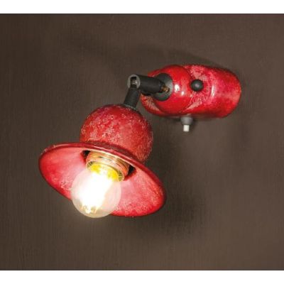 SPOT STILE RUSTICO CON SNODO IN TERRACOTTA DECORATA A MANO DELLA IMAS IMAS - Cristalensi Shop Online