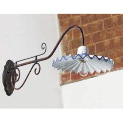 APPLIQUE RUSTICO IN OTTONE E PIATTO IN TERRACOTTA DECORATA A MANO IN ITALIA IMAS - Cristalensi Shop Online 2