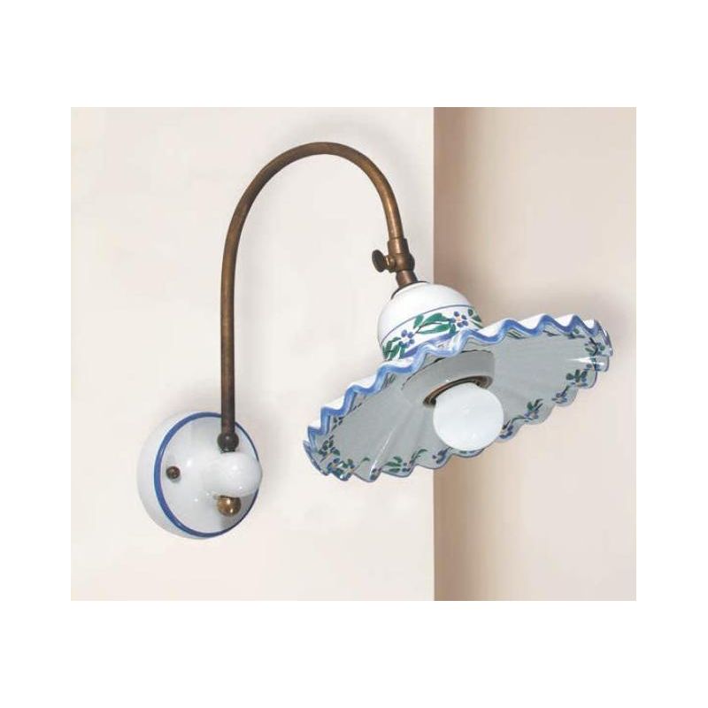 APPLIQUE RUSTICA CON SNODO IN TERRACOTTA E OTTONE MADE IN ITALY DELLA IMAS IMAS - Cristalensi Shop Online