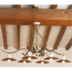 LAMPADARIO 6 LUCI IN STILE RUSTICO IN FERRO FORGIATO A MANO IN ITALIA DALLA IMAS IMAS - Cristalensi Shop Online 2