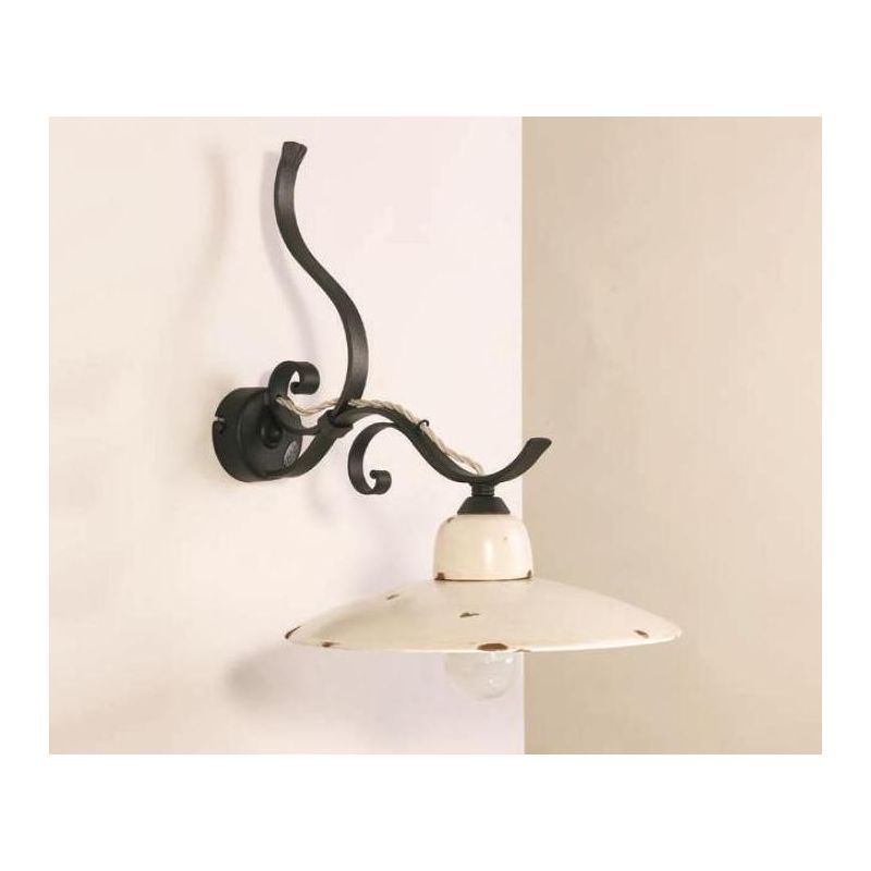 APPLIQUE IN STILE RUSTICO IN TERRACOTTA E FERRO FORGIATO A MANO IN ITALIA DELLA IMAS IMAS - Cristalensi Shop Online