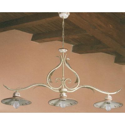 BILANCIERE A 3 LUCI IN TERRACOTTA DECORATA A MANO DELLA IMAS MADE IN ITALY IMAS - Cristalensi Shop Online