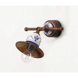 SPOT IN STILE RUSTICO CON SNODO IN OTTONE E TERRACOTTA MADE IN ITALY IMAS - Cristalensi Shop Online