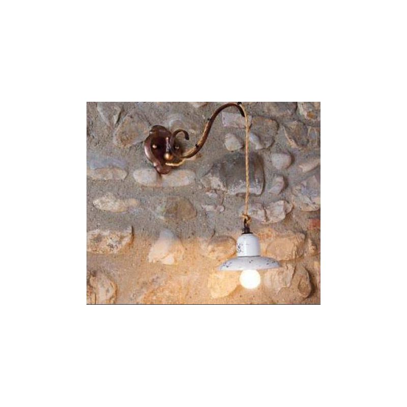 APPLIQUE RUSTICA IN TERRACOTTA E OTTONE MADE IN ITALY DELLA IMAS IMAS - Cristalensi Shop Online