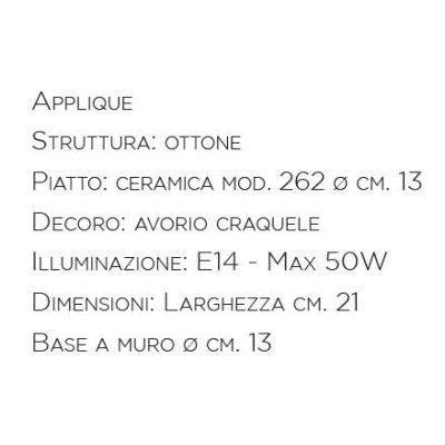 APPLIQUE IN OTTONE INVECCHIATO IMAS - Cristalensi Shop Online