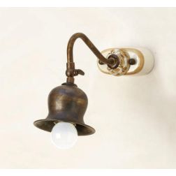 APPLIQUE IN OTTONE INVECCHIATO CON SNODO CON BASE IN TERRACOTTA MADE IN ITALY IMAS - Cristalensi Shop Online