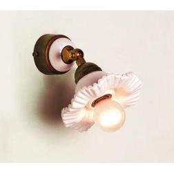 APPLIQUE SPOT RUSTICA IN TERRACOTTA DECORATA A MANO MADE IN ITALY DELLA IMAS IMAS - Cristalensi Shop Online