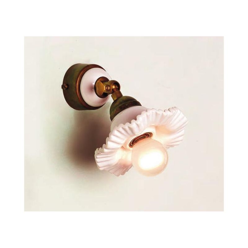 APPLIQUE SPOT RUSTICA IN TERRACOTTA DECORATA A MANO MADE IN ITALY DELLA IMAS IMAS - Cristalensi Shop Online