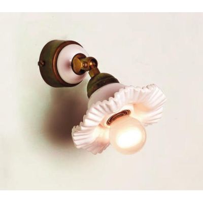 APPLIQUE SPOT RUSTICA IN TERRACOTTA DECORATA A MANO MADE IN ITALY DELLA IMAS IMAS - Cristalensi Shop Online