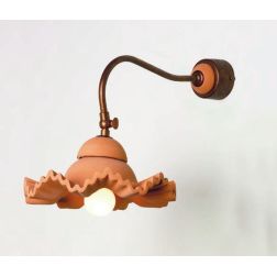 APPLIQUE RUSTICA IN TERRACOTTA DECORATA A MANO MADE IN ITALY DELLA IMAS IMAS - Cristalensi Shop Online 2