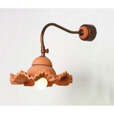 APPLIQUE RUSTICA IN TERRACOTTA DECORATA A MANO MADE IN ITALY DELLA IMAS IMAS - Cristalensi Shop Online