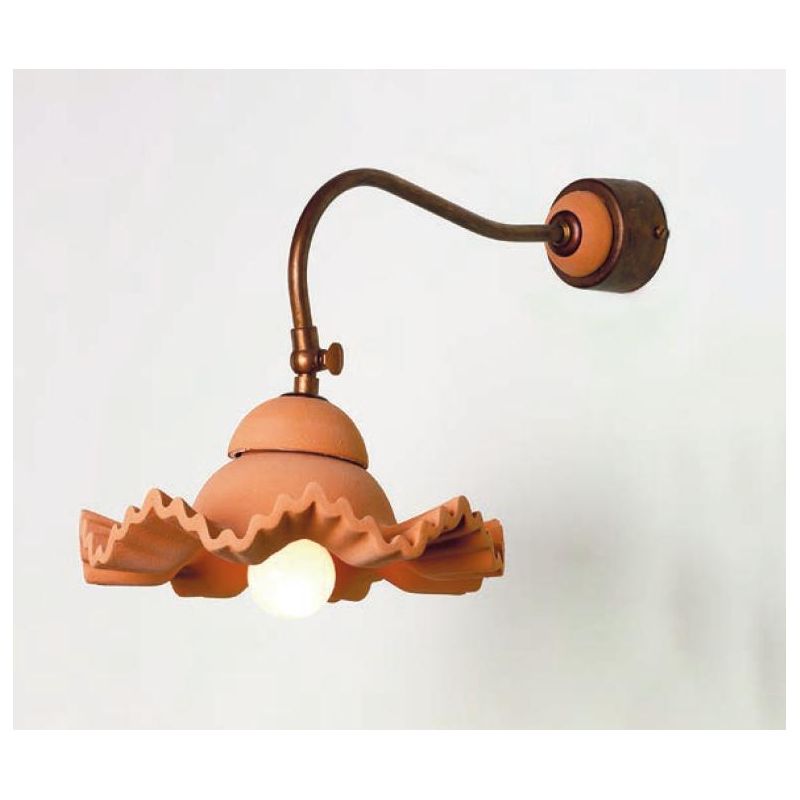 APPLIQUE RUSTICA IN TERRACOTTA DECORATA A MANO MADE IN ITALY DELLA IMAS IMAS - Cristalensi Shop Online