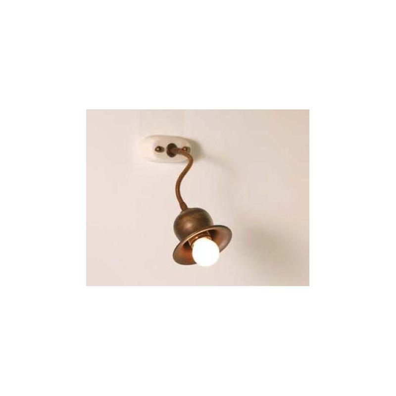 APPLIQUE IN OTTONE INVECCHIATO CON BRACCIO FLESSIBILE MADE IN ITALY DELLA IMAS IMAS - Cristalensi Shop Online