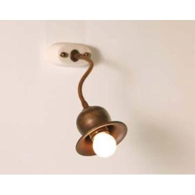 APPLIQUE IN OTTONE INVECCHIATO CON BRACCIO FLESSIBILE MADE IN ITALY DELLA IMAS IMAS - Cristalensi Shop Online
