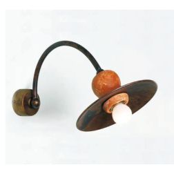 APPLIQUE STILE RUSTICO CON PIATTO IN OTTONE INVECCHIATO MADE IN ITALY IMAS - Cristalensi Shop Online 2