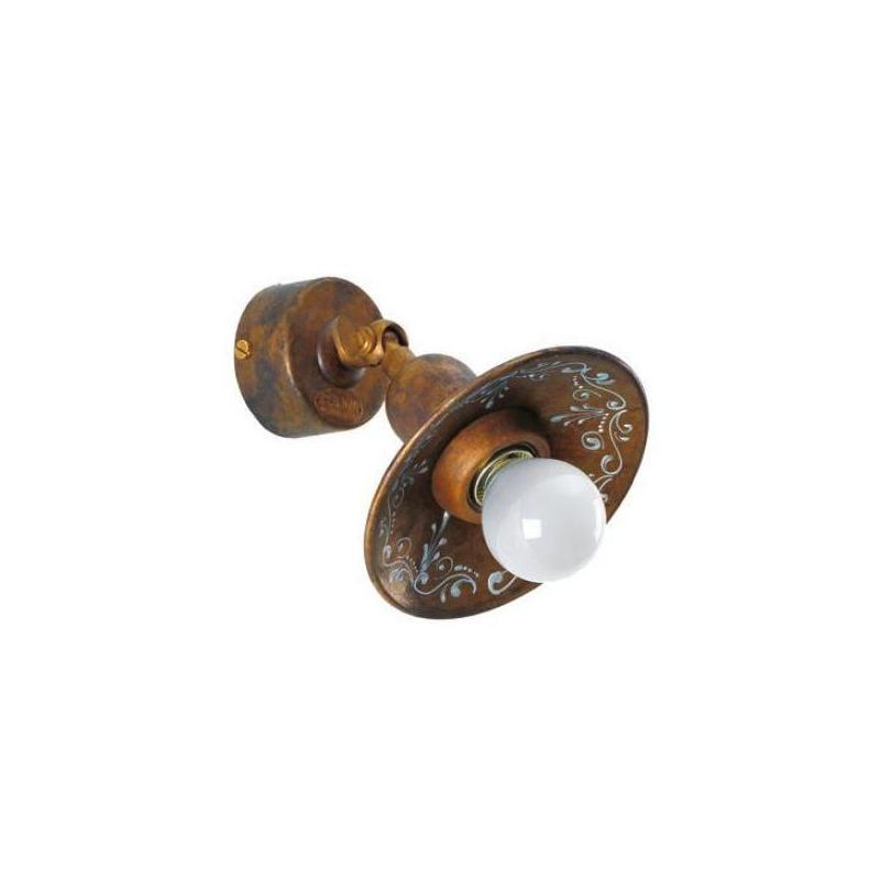 APPLIQUE SPOT IN STILE RUSTICO IN FERRO BATTUTO DECORATO CON SNODO PRODOTTO IN ITALIA IMAS - Cristalensi Shop Online