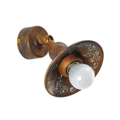 APPLIQUE SPOT IN STILE RUSTICO IN FERRO BATTUTO DECORATO CON SNODO PRODOTTO IN ITALIA IMAS - Cristalensi Shop Online