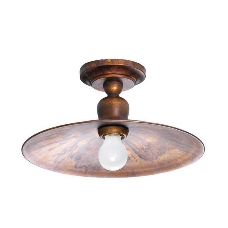 PLAFONIERA IN FERRO BATTUTO CON PIATTO D37 MADE IN ITALY DELLA IMAS IMAS - Cristalensi Shop Online