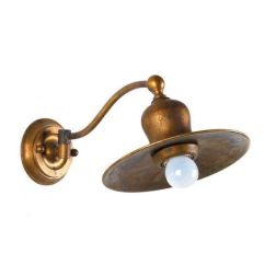 LAMPADA DA PARETE IN OTTONE INVECCHIATO PIATTO D20 PRODOTTO IN ITALIA DALLA IMAS IMAS - Cristalensi Shop Online 2