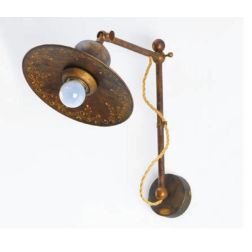 APPLIQUE IN OTTONE INVECCHIATO CON PIATTO DECORATO A MANO MADE IN ITALY DELLA IMAS IMAS - Cristalensi Shop Online 2