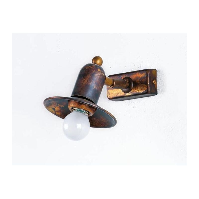 APPLIQUE SPOT IN OTTONE INVECCHIATO CON SNODO RUSTICA MADE IN ITALY DELLA IMAS IMAS - Cristalensi Shop Online