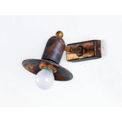 APPLIQUE SPOT IN OTTONE INVECCHIATO CON SNODO RUSTICA MADE IN ITALY DELLA IMAS IMAS - Cristalensi Shop Online