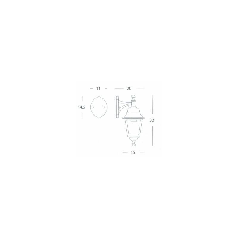 NANO MINI LANTERNA IN DUE COLORI NERO E BIANCO ALLUMINIO E VETRO ECONOMICA Sovil - Cristalensi Shop Online