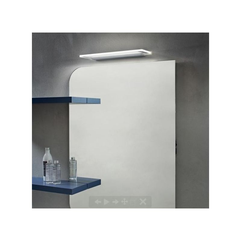 SKINNY APPLIQUE GRANDE 70 CM DI LINEA LIGHT BIANCO O ALLUMINIO 28W LUCE DIFFUSA IP44 MODERNO Linea Light - Cristalensi Shop Onli