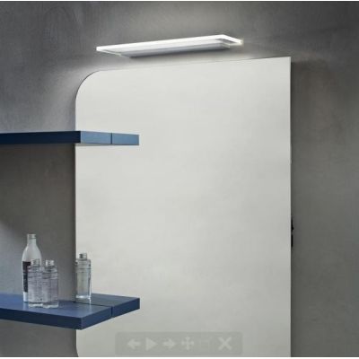 SKINNY APPLIQUE GRANDE 70 CM DI LINEA LIGHT BIANCO O ALLUMINIO 28W LUCE DIFFUSA IP44 MODERNO Linea Light - Cristalensi Shop Onli