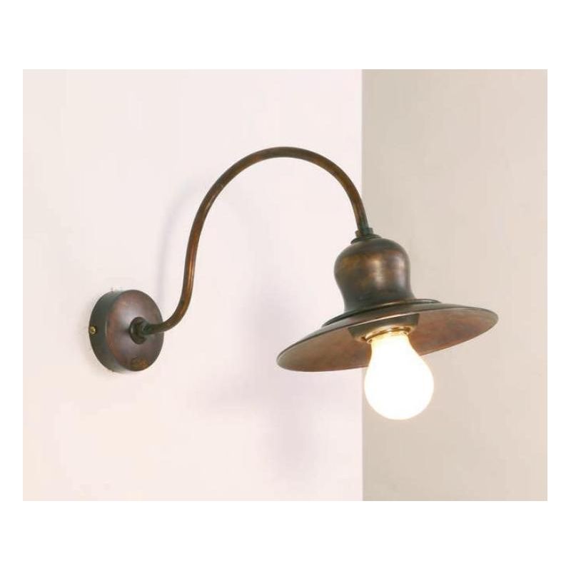 APPLIQUE RUSTICA IN OTTONE INVECCHIATO PIATTO D20 PRODOTTA IN ITALIA DALLA IMAS IMAS - Cristalensi Shop Online