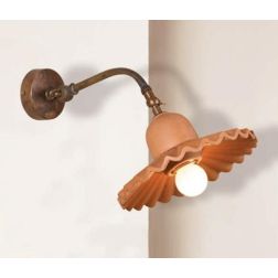 APPLIQUE IN OTTONE INVECCHIATO E TERRACOTTA IN STILE RUSTICO MADE IN ITALY DELLA IMAS IMAS - Cristalensi Shop Online 2