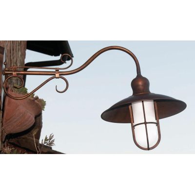 LAMPADA DA PARETE PER ESTERNI IP44 IN OTTONE INVECCHIATO PRODOTTA IN ITALIA DALLA IMAS IMAS - Cristalensi Shop Online